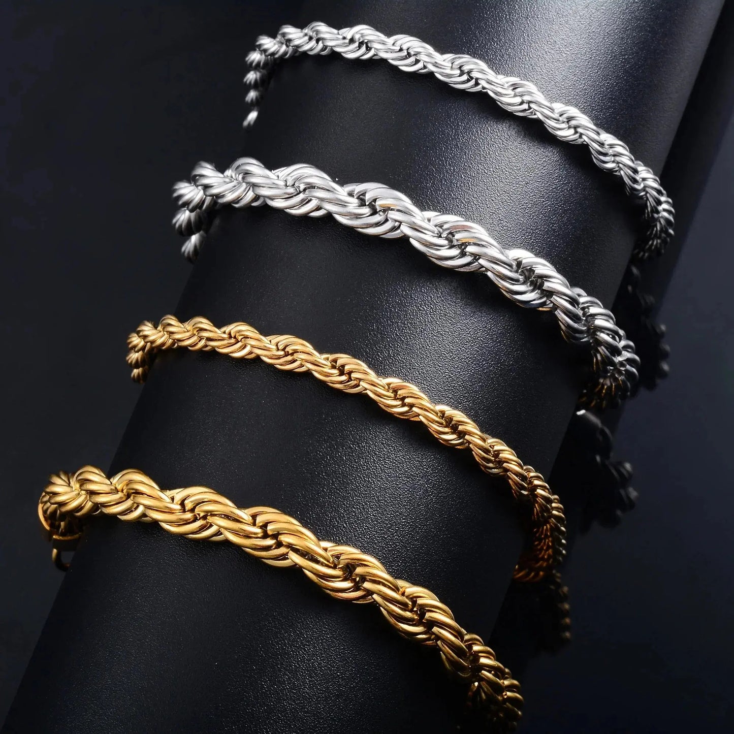 Stainless Steel Rope Chain Bracelet - Chicchar Fashion