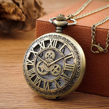 Vintage Steampunk Quartz Pocket Watch - Chicchar Fashion