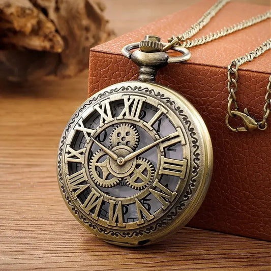 Vintage Steampunk Quartz Pocket Watch - Chicchar Fashion