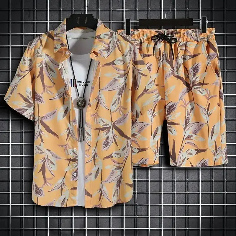 Men's Quick Dry Hawaiian Set - Chicchar Fashion