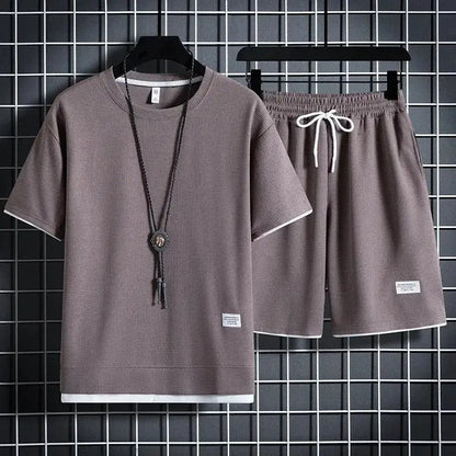 Men's Waffle Casual Summer Tracksuit - Chicchar Fashion