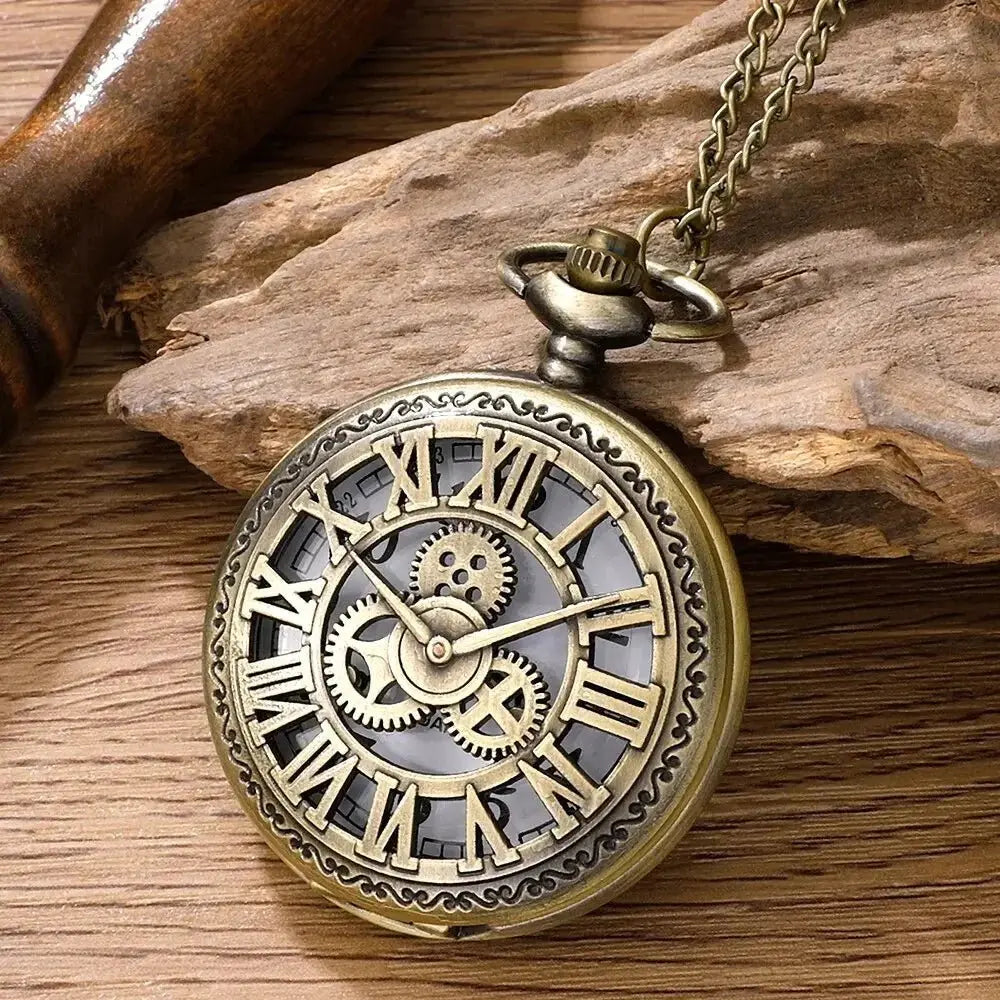 Vintage Steampunk Quartz Pocket Watch - Chicchar Fashion
