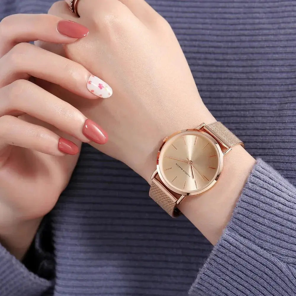 Rose Gold Luxury Quartz Watch - Chicchar Fashion