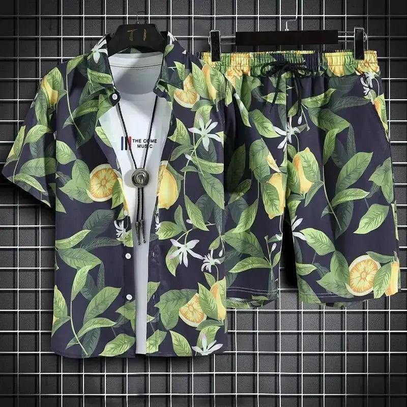 Men's Quick Dry Hawaiian Set - Chicchar Fashion