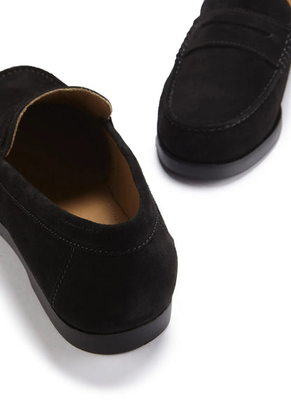 Boat Loafers, black suede - Chicchar Fashion