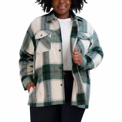 Cozy Women's Shirt Jacket Éditeur de texte enrichi - Chicchar Fashion