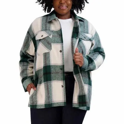 Cozy Women's Shirt Jacket Éditeur de texte enrichi - Chicchar Fashion