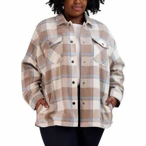 Cozy Women's Shirt Jacket Éditeur de texte enrichi - Chicchar Fashion