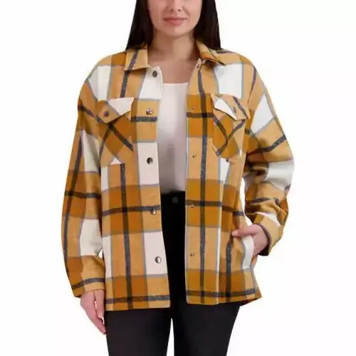 Cozy Women's Shirt Jacket Éditeur de texte enrichi - Chicchar Fashion