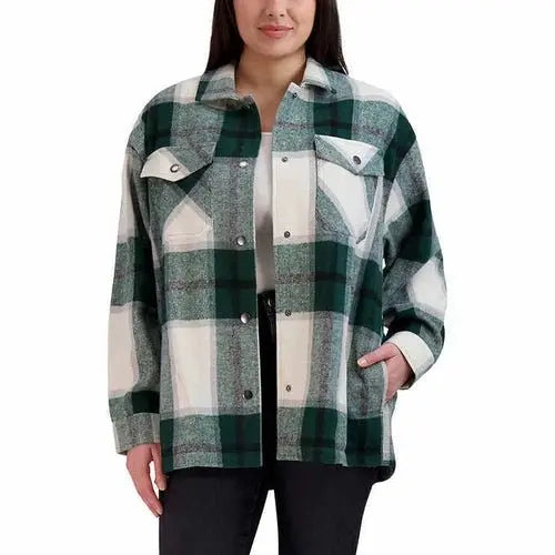 Cozy Women's Shirt Jacket Éditeur de texte enrichi - Chicchar Fashion